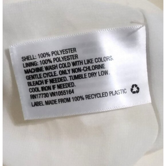 A New Day Womens White Sheer Textured Blouse Layered Ruffle Sleeves Size XXL - Picture 7 of 7